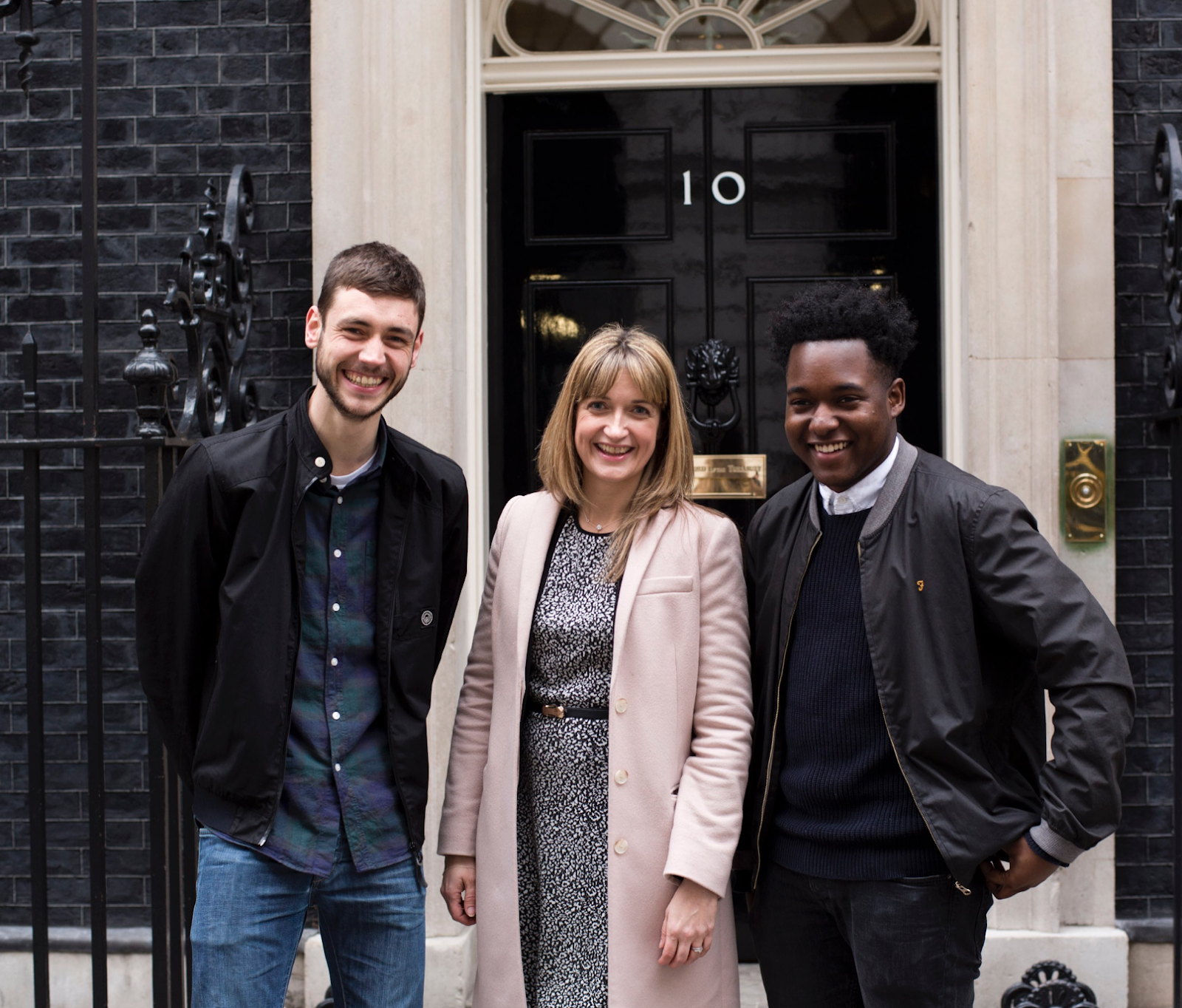 (Bejay at Downing Street, with Kirstie Managing Director of Barclays Lifeskills)